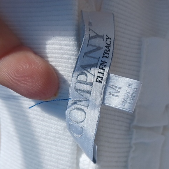 Ellen Tracy Linen pant, color Chalk, sz M - Picture 6 of 8